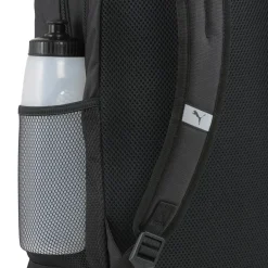 Zaino sportivo nero con logo in rilievo e chiusura zip Puma
