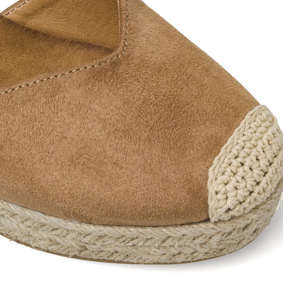 Zeppe Beige Donna effetto scamosciato con tacco 7,5 cm Lora Ferres